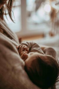 Fotoshooting von Sandra, Gründerin von lieblingsschlafen